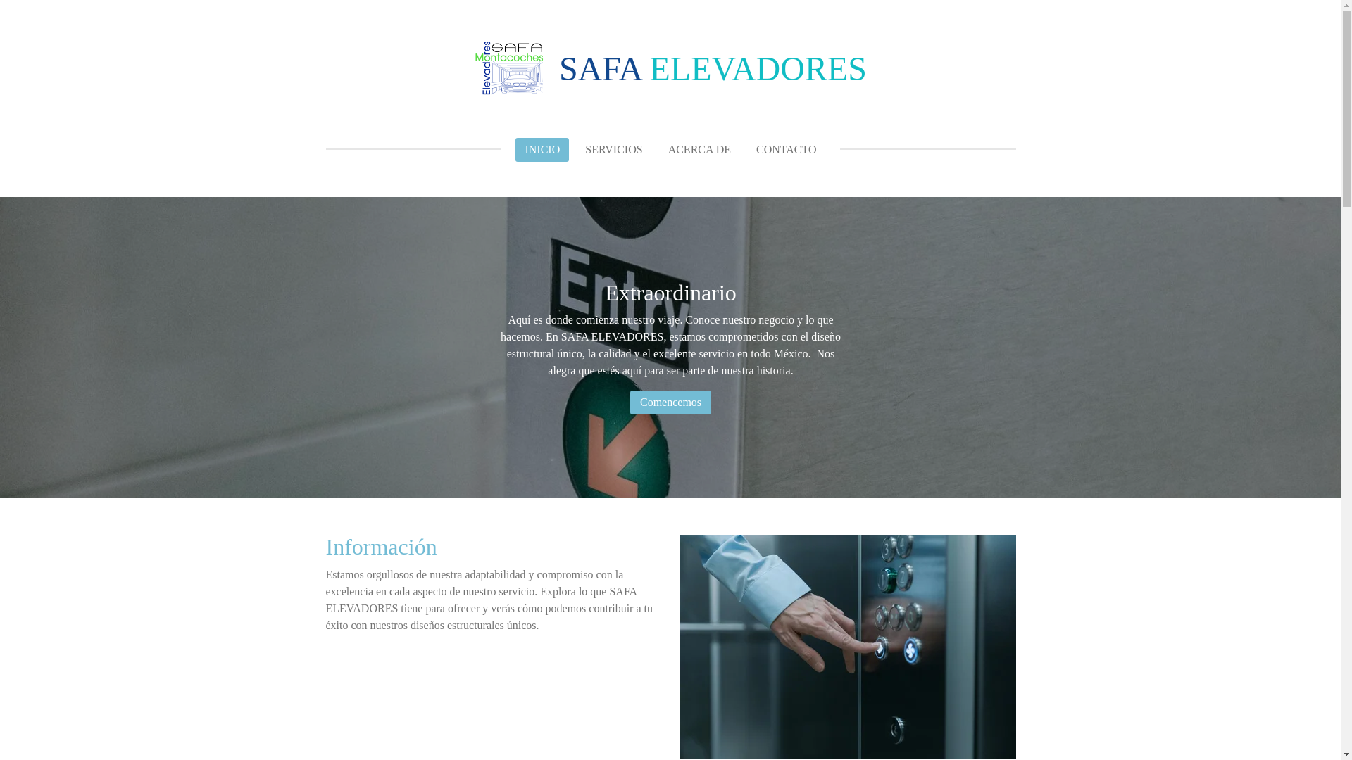 website screenshot of https://safaelevadores.com/
