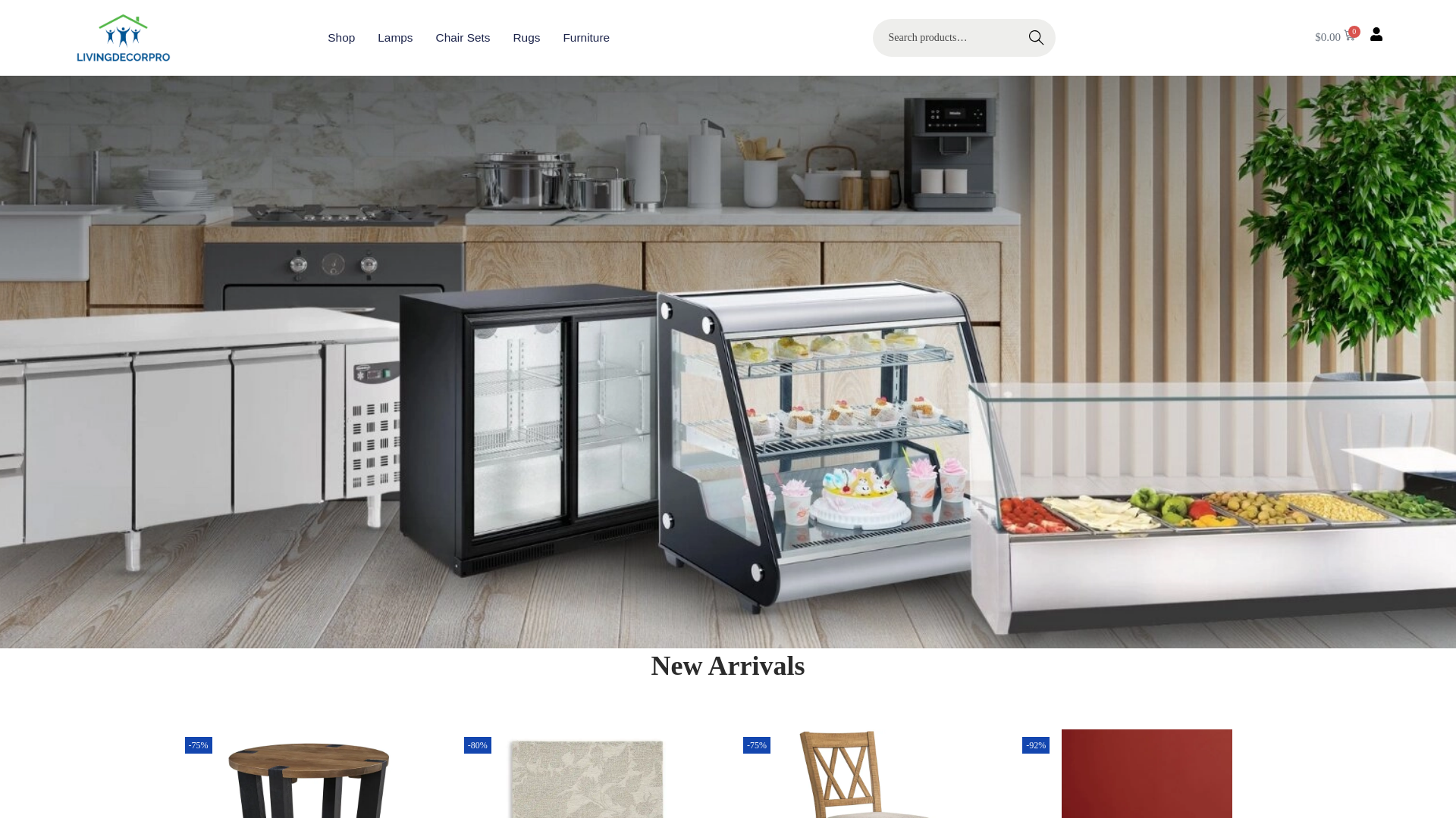 website screenshot of https://livingdecorpro.com/