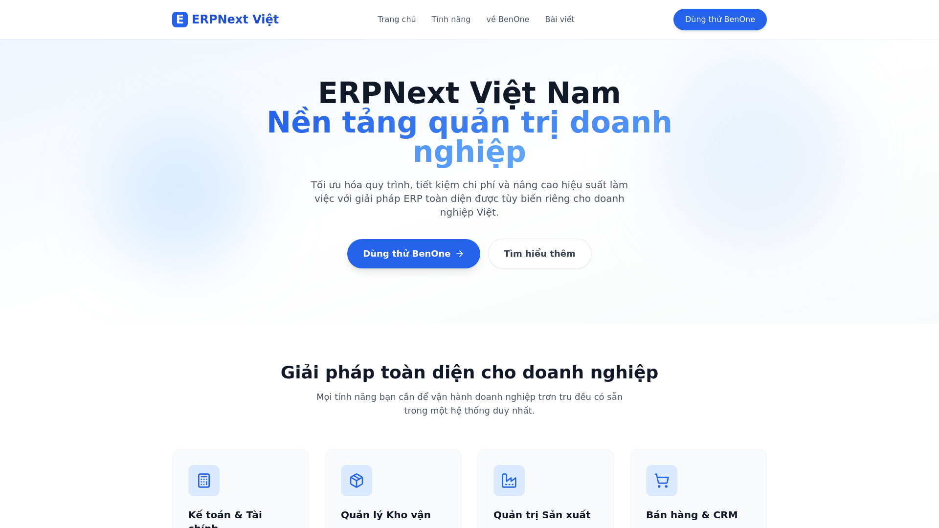 website screenshot of https://erpnextviet.com.vn