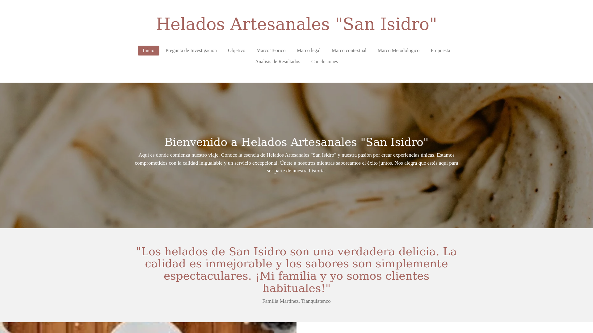 website screenshot of https://heladosartesanalessanisidro.com/
