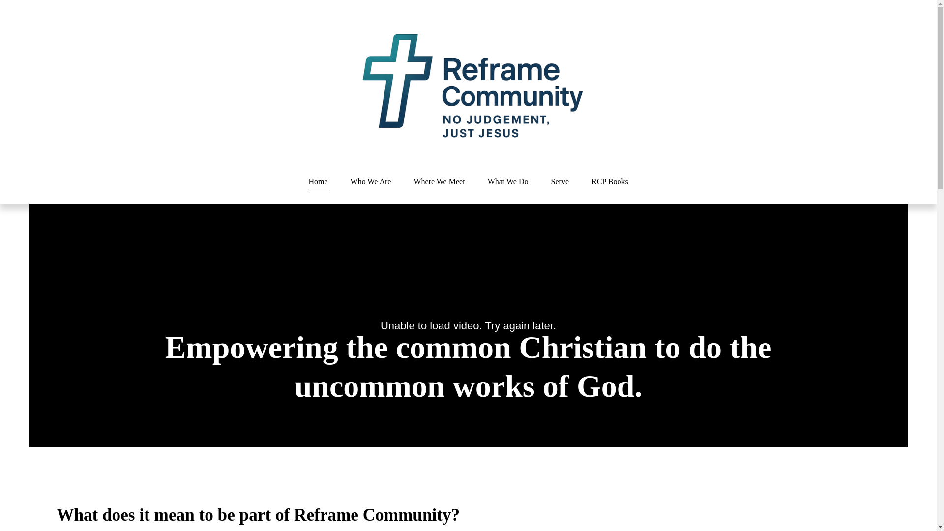 website screenshot of https://reframecommunity.org/