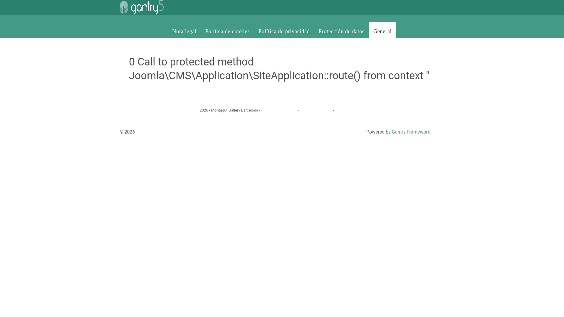 website screenshot of https://www.galeriamontagut.com