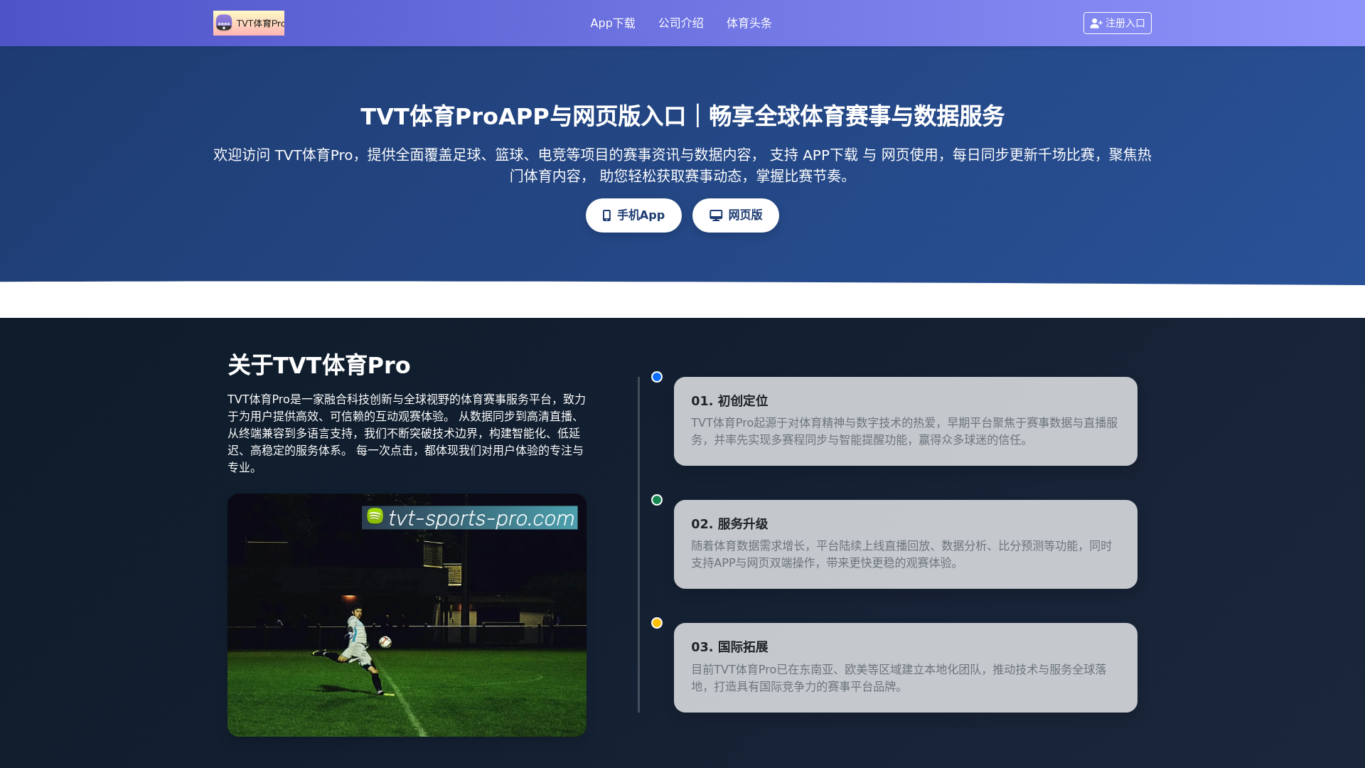 website screenshot of https://tvt-sports-pro.com