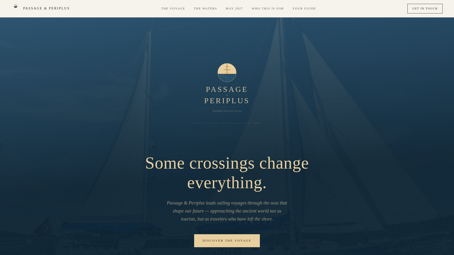 website screenshot of https://passageandperiplus.com/