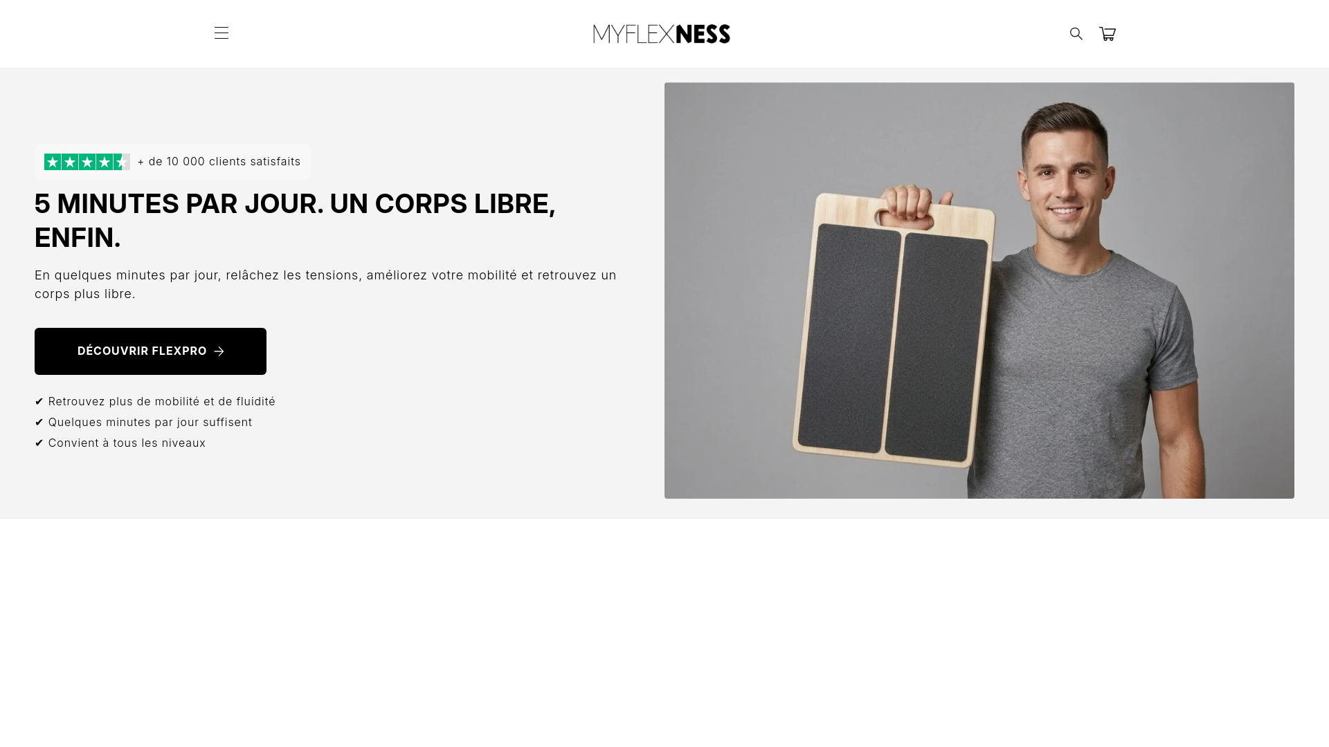 website screenshot of https://myflexness.com/