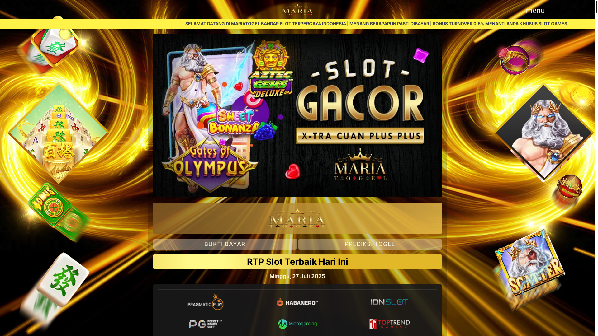 website screenshot of https://rtpslotmaria419.com/