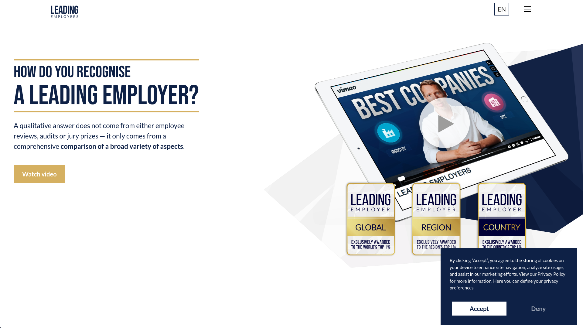 website screenshot of https://leadingemployers-be.com/