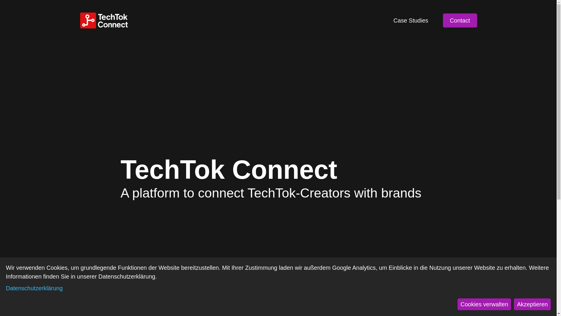 website screenshot of https://techtok-connect.com/