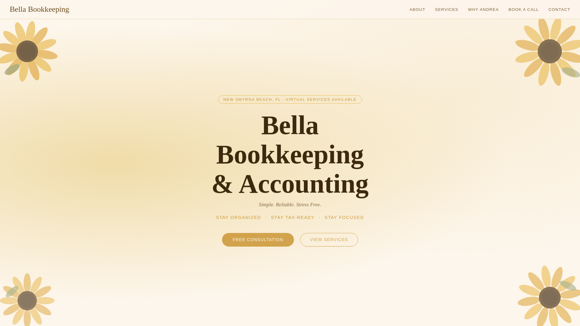 website screenshot of https://bellabookkeepingfl.com/