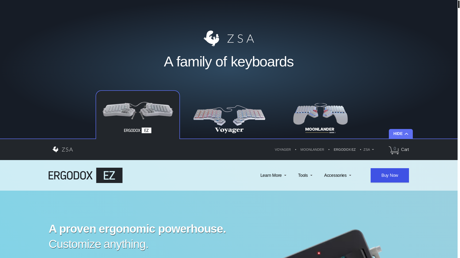 website screenshot of https://ergodox-ez-com.pages.dev/