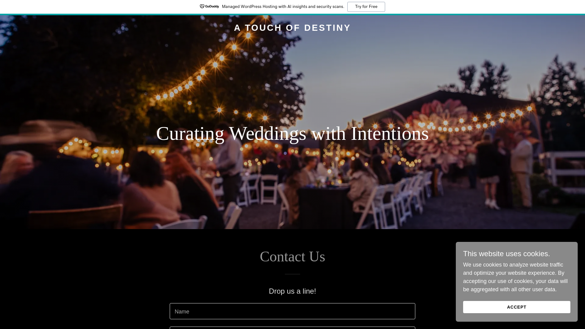 website screenshot of https://atouchofdestiny.net/