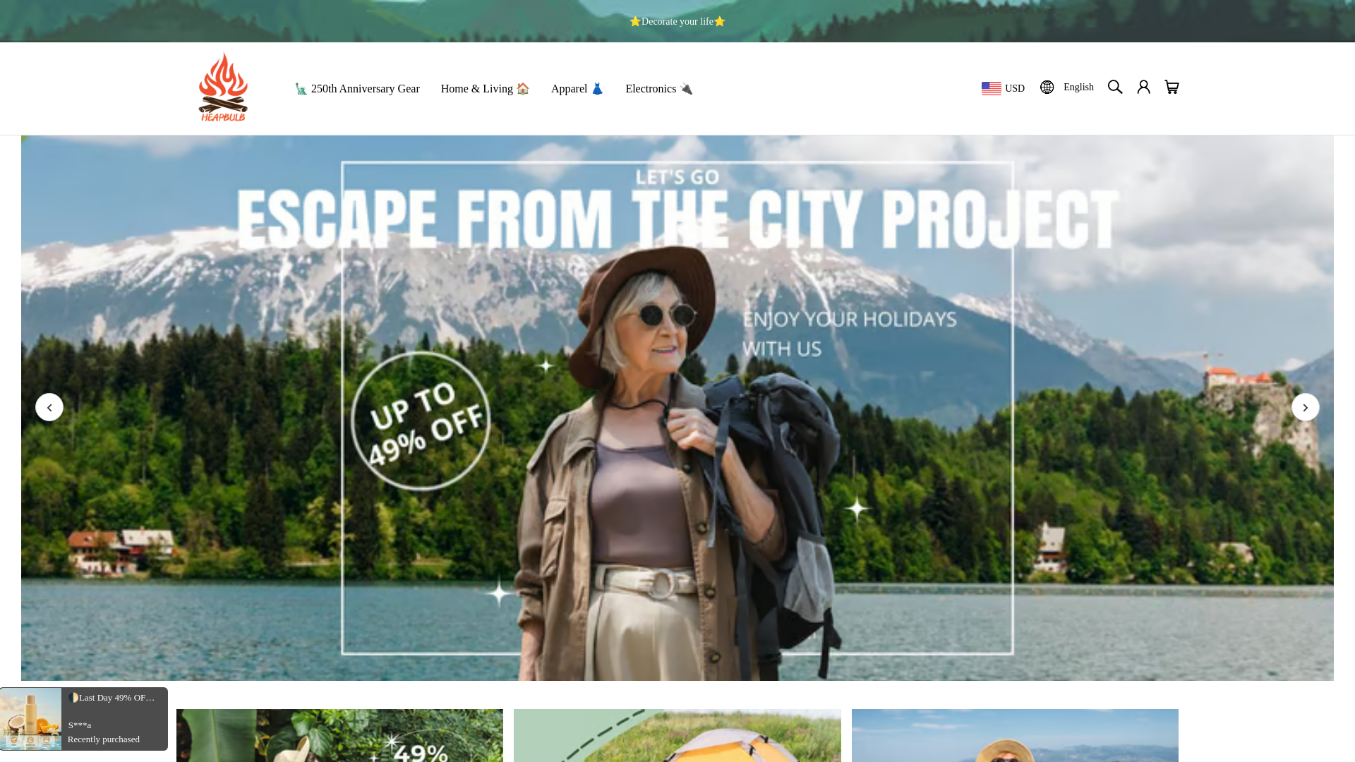 website screenshot of https://heapbulb.com/