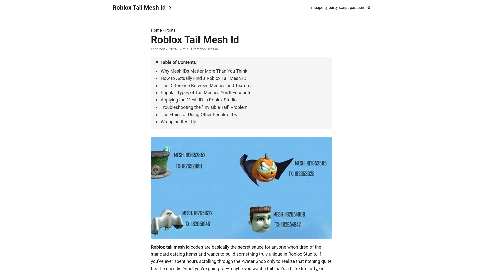 website screenshot of https://robloxtailmeshid.pages.dev/