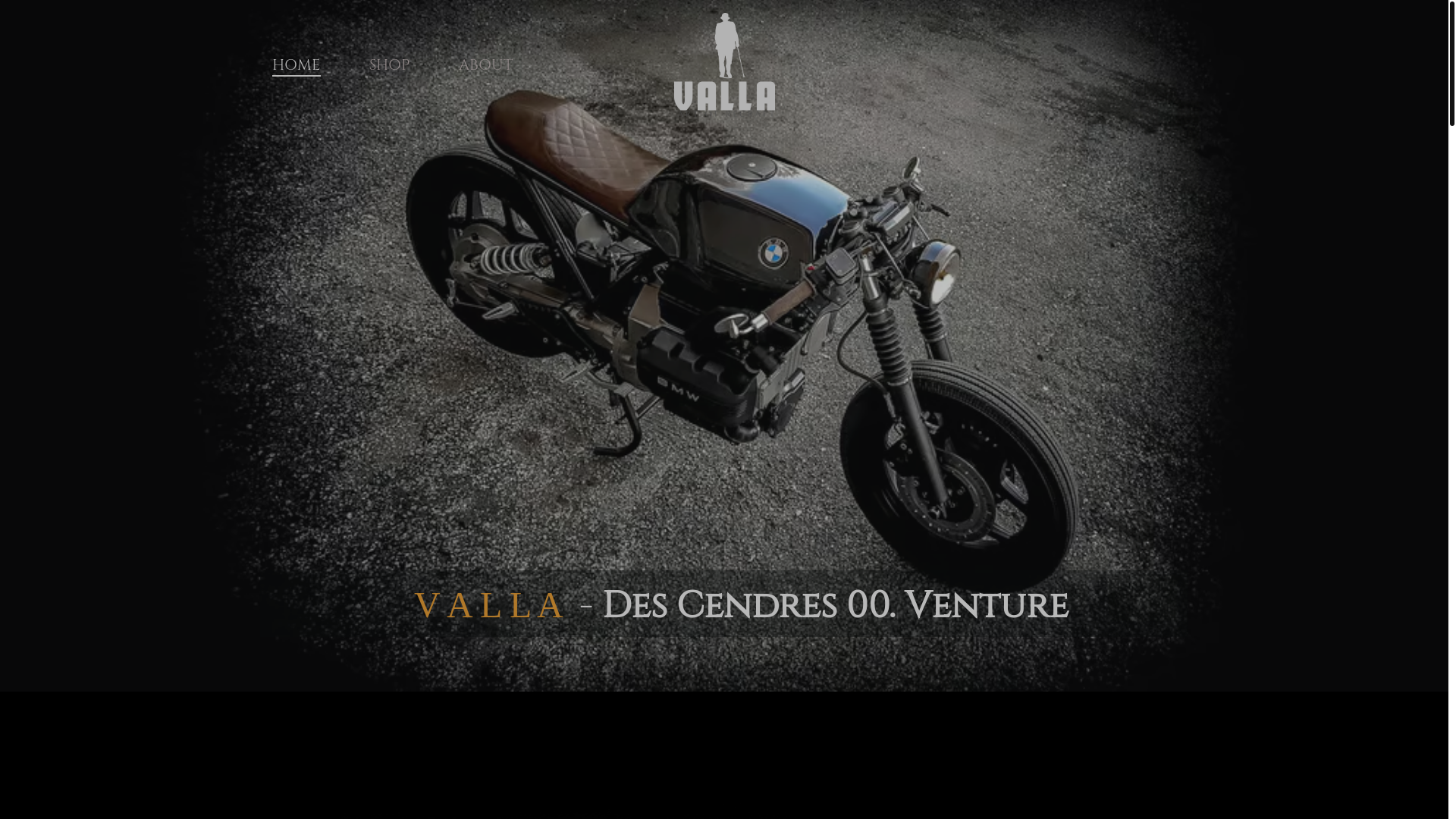 website screenshot of https://valla-moto.art/