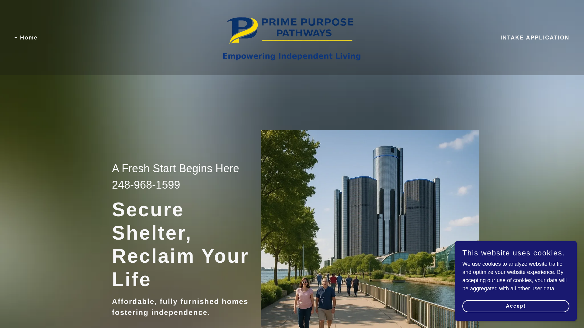 website screenshot of https://primepurposepathways.com/