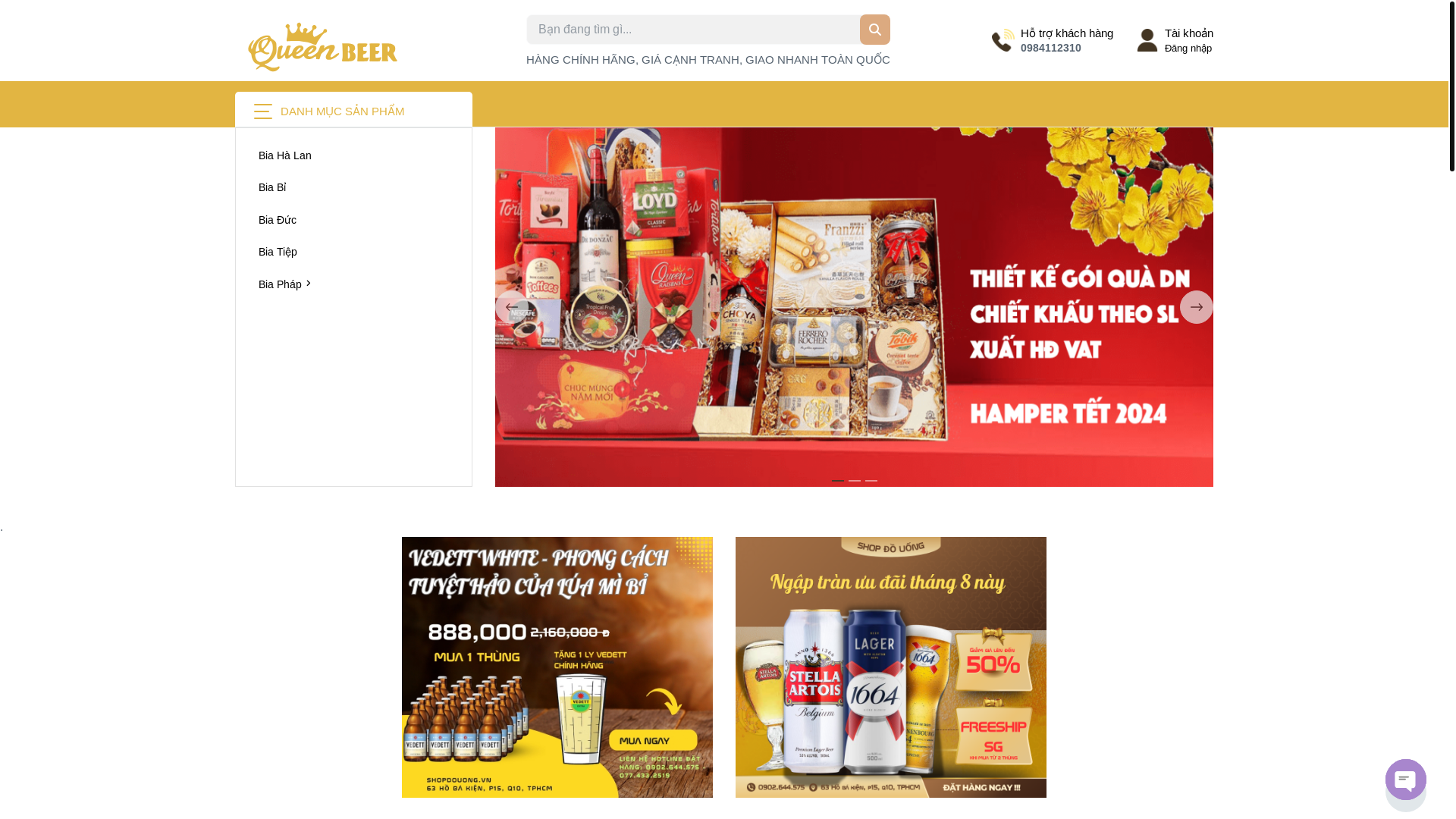 website screenshot of https://biachauau.com/