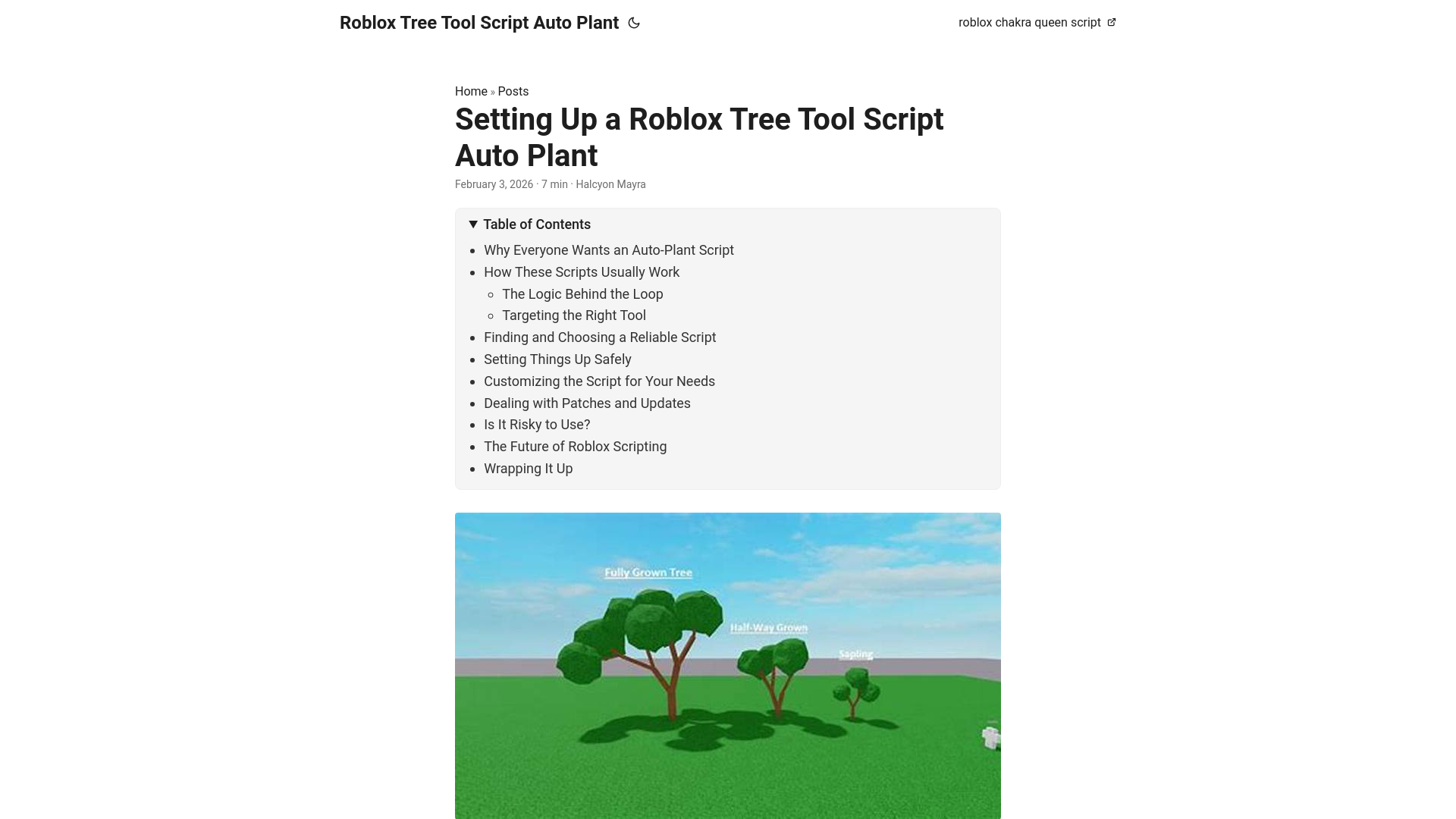 website screenshot of https://roblox-tree-tool-script-auto-plant.pages.dev/