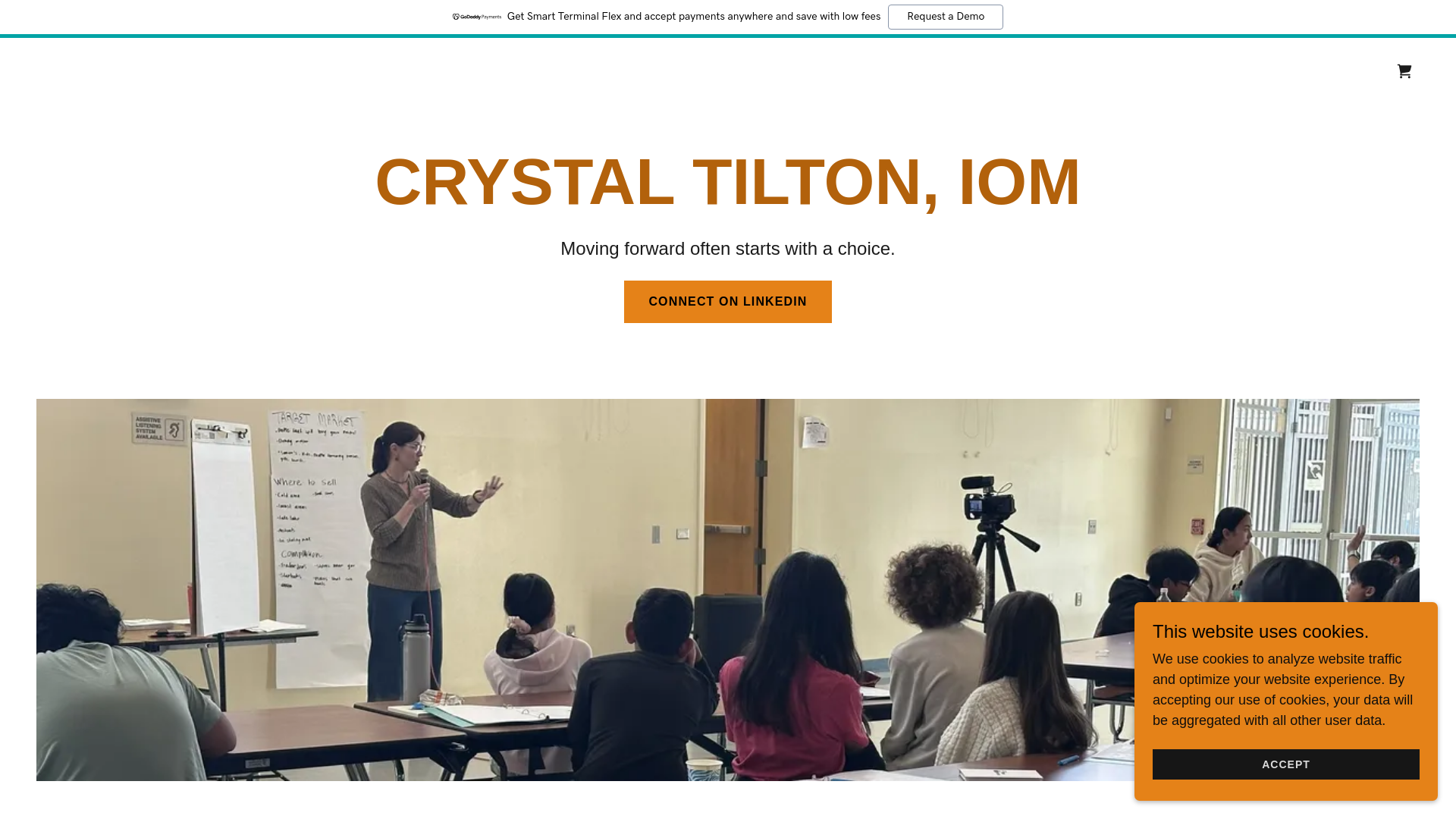 website screenshot of https://crystaltilton.com/