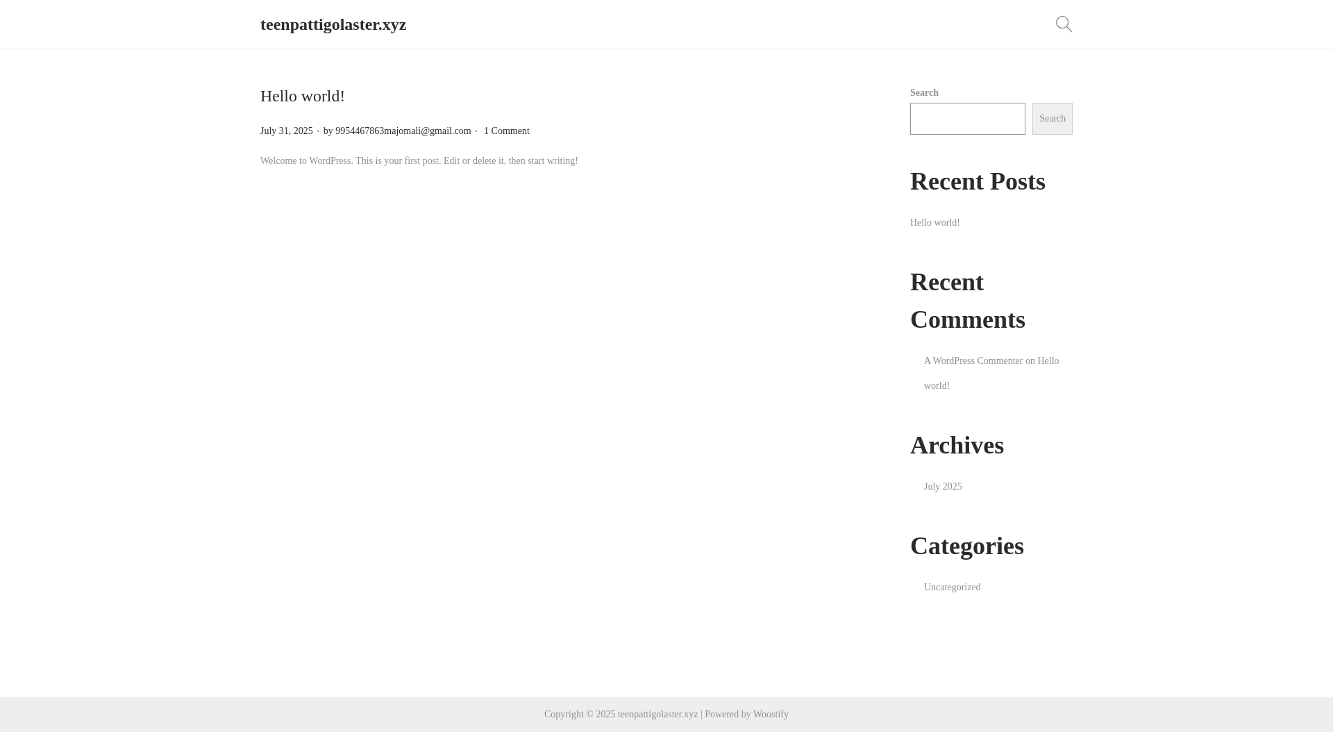 website screenshot of https://teenpattigolaster.xyz/