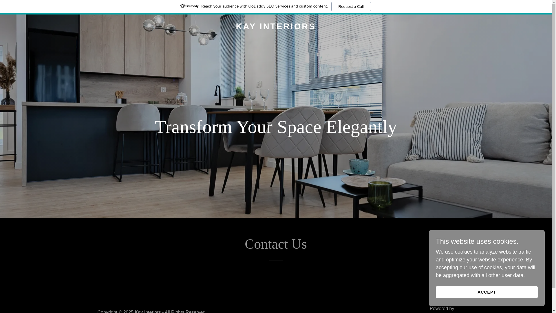 website screenshot of https://kayinteriors.in/