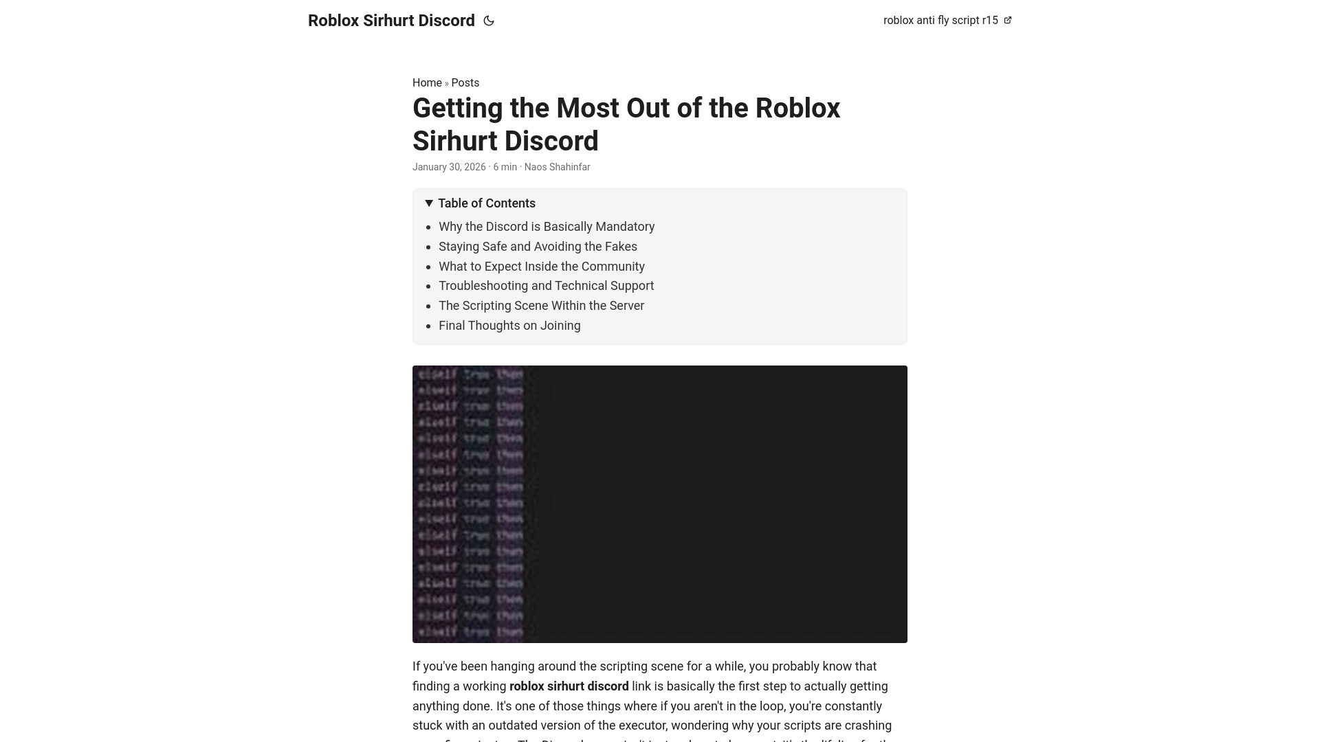website screenshot of https://roblox-sirhurt-discord.pages.dev/
