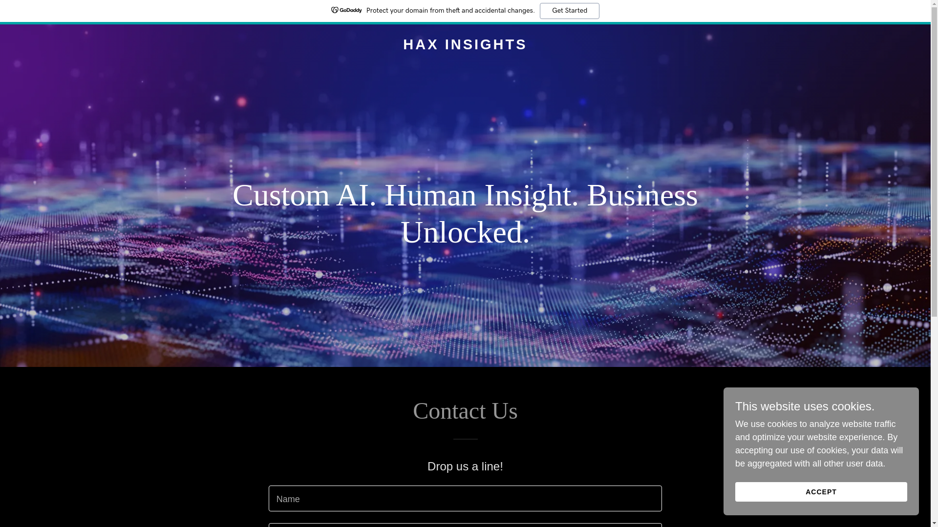 website screenshot of https://haxinsights.com/