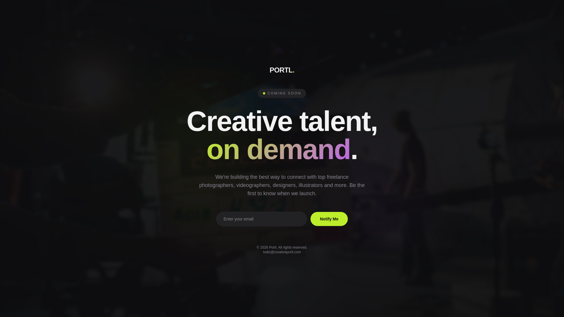 website screenshot of https://creativeportl.com