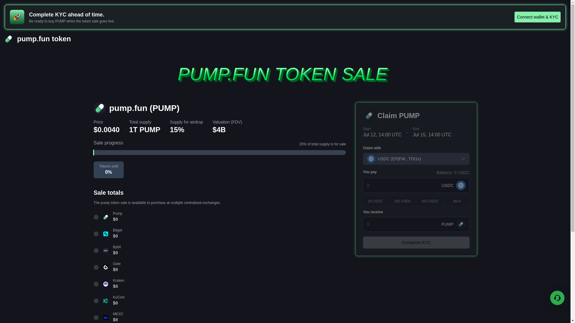 website screenshot of https://season1-pump.fun/