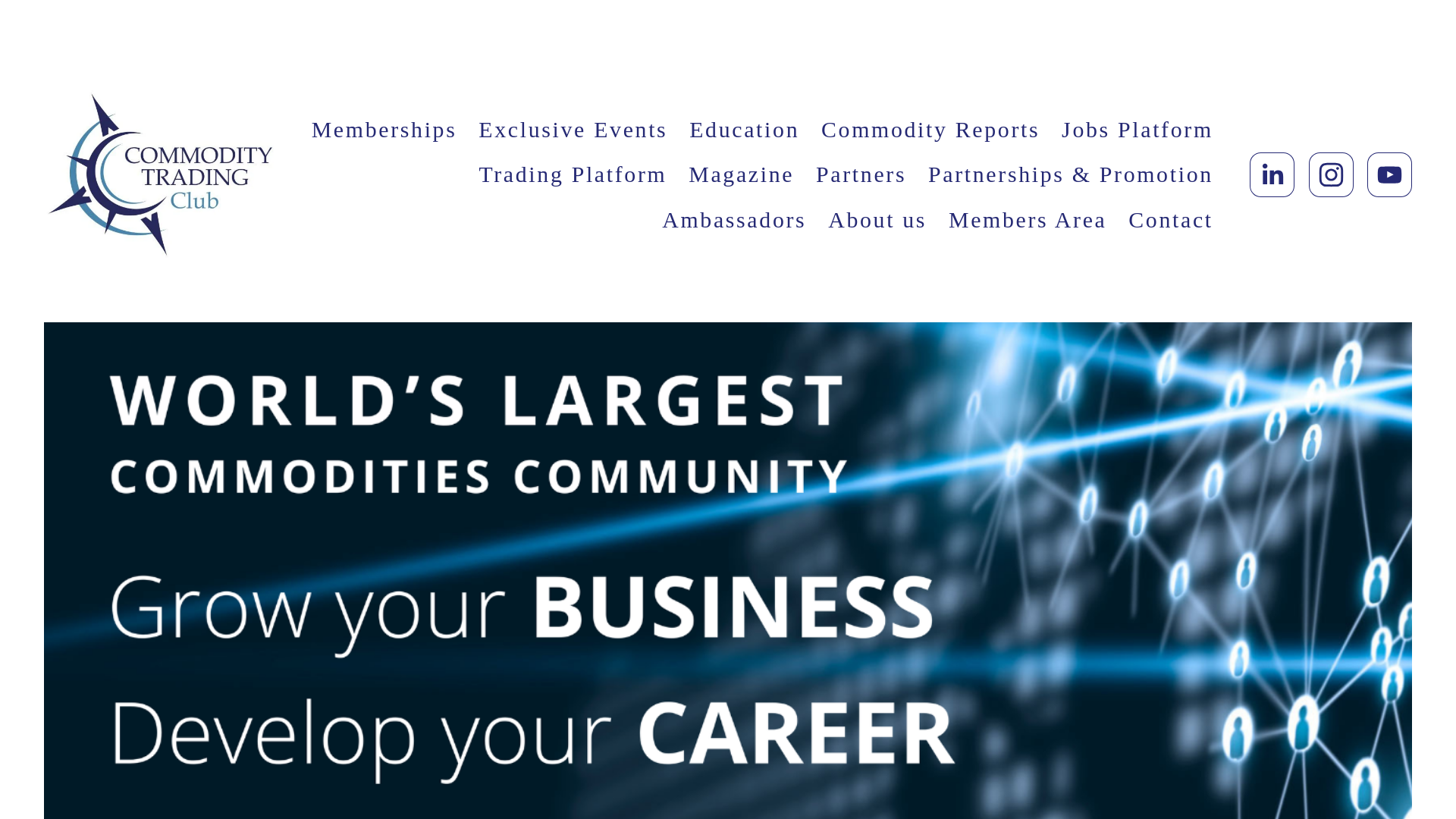 website screenshot of https://commoditynetworking.com