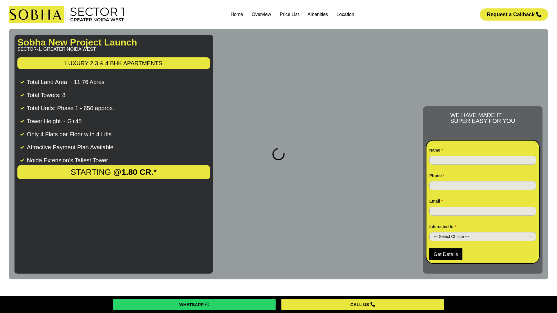 website screenshot of https://sobha-noidaextension.com/