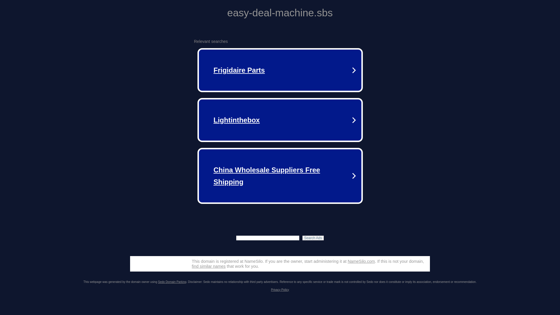 website screenshot of https://easy-deal-machine.sbs/