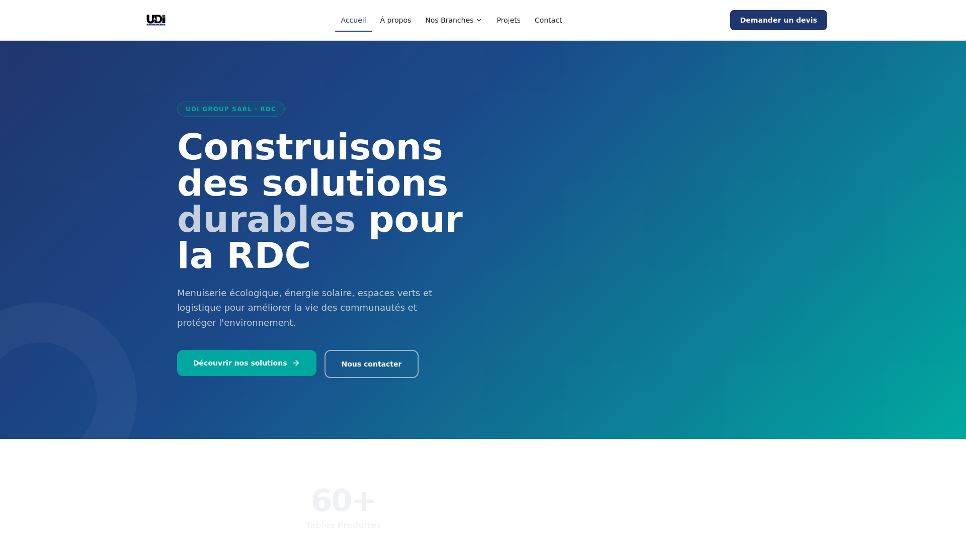 website screenshot of https://udigroup-sarl.com/