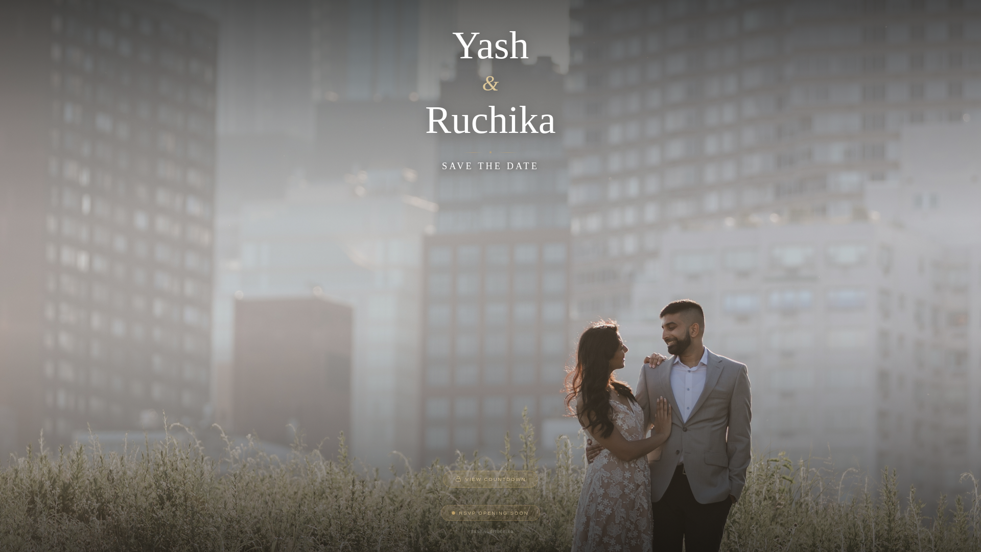 website screenshot of https://yashandruchika.com/