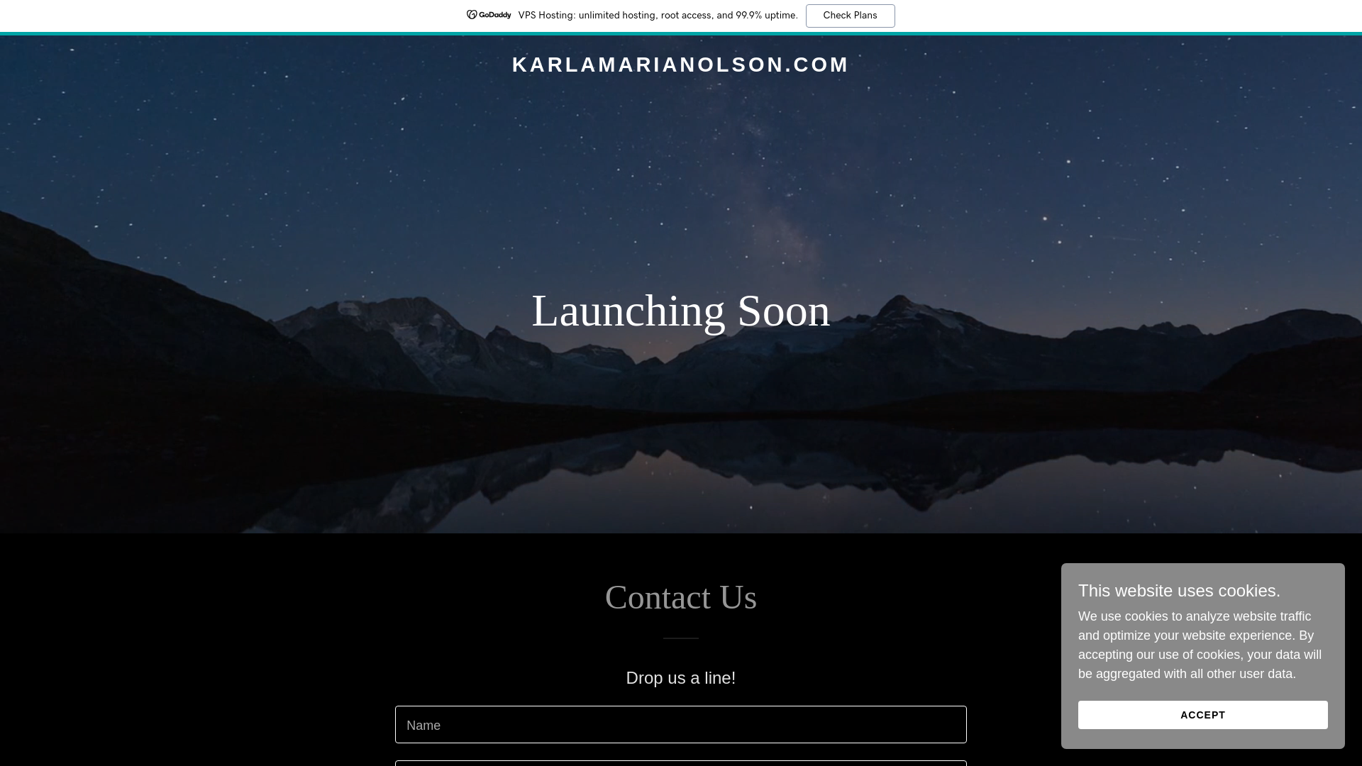 website screenshot of https://karlamarianolson.com/