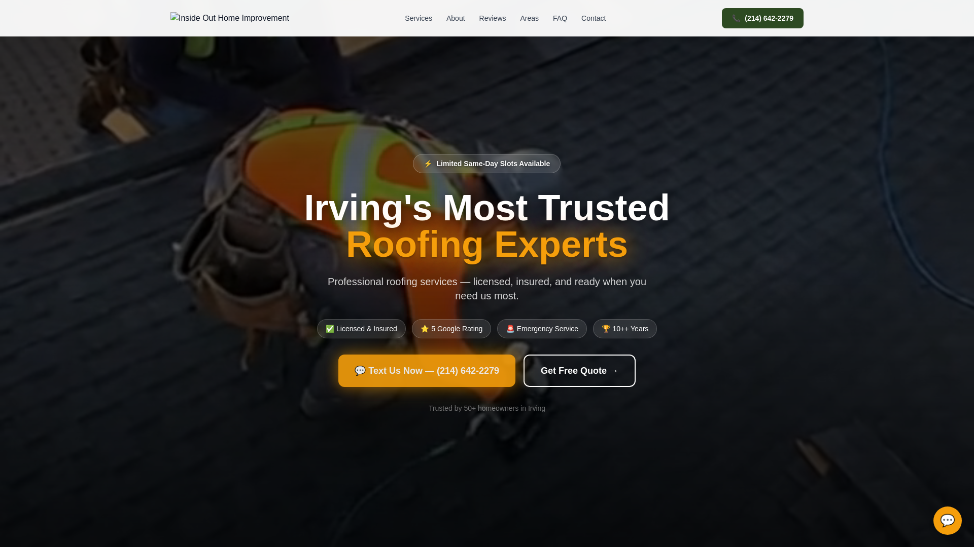 website screenshot of https://inside-out-home-improvement-irving.pages.dev/