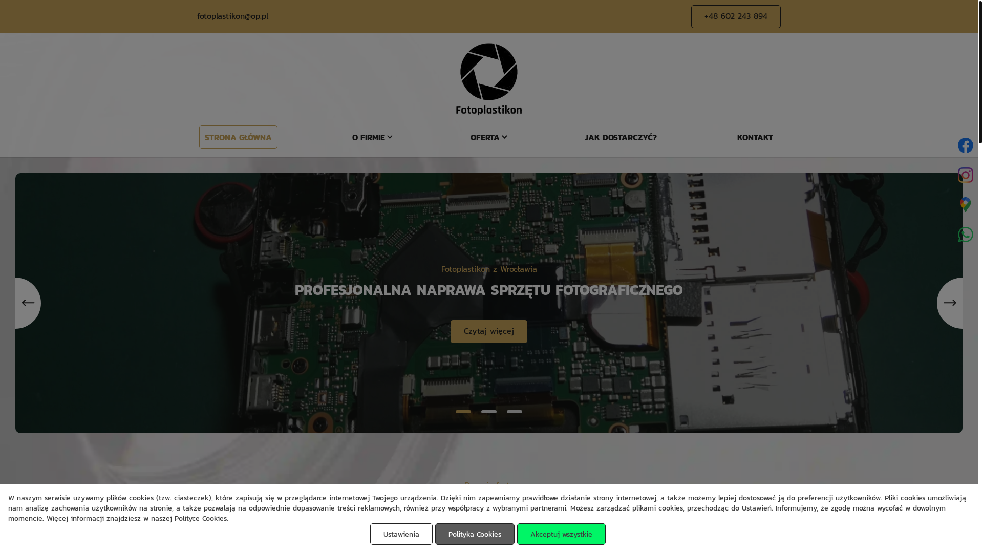 website screenshot of https://fotoplastikon.wroclaw.pl/