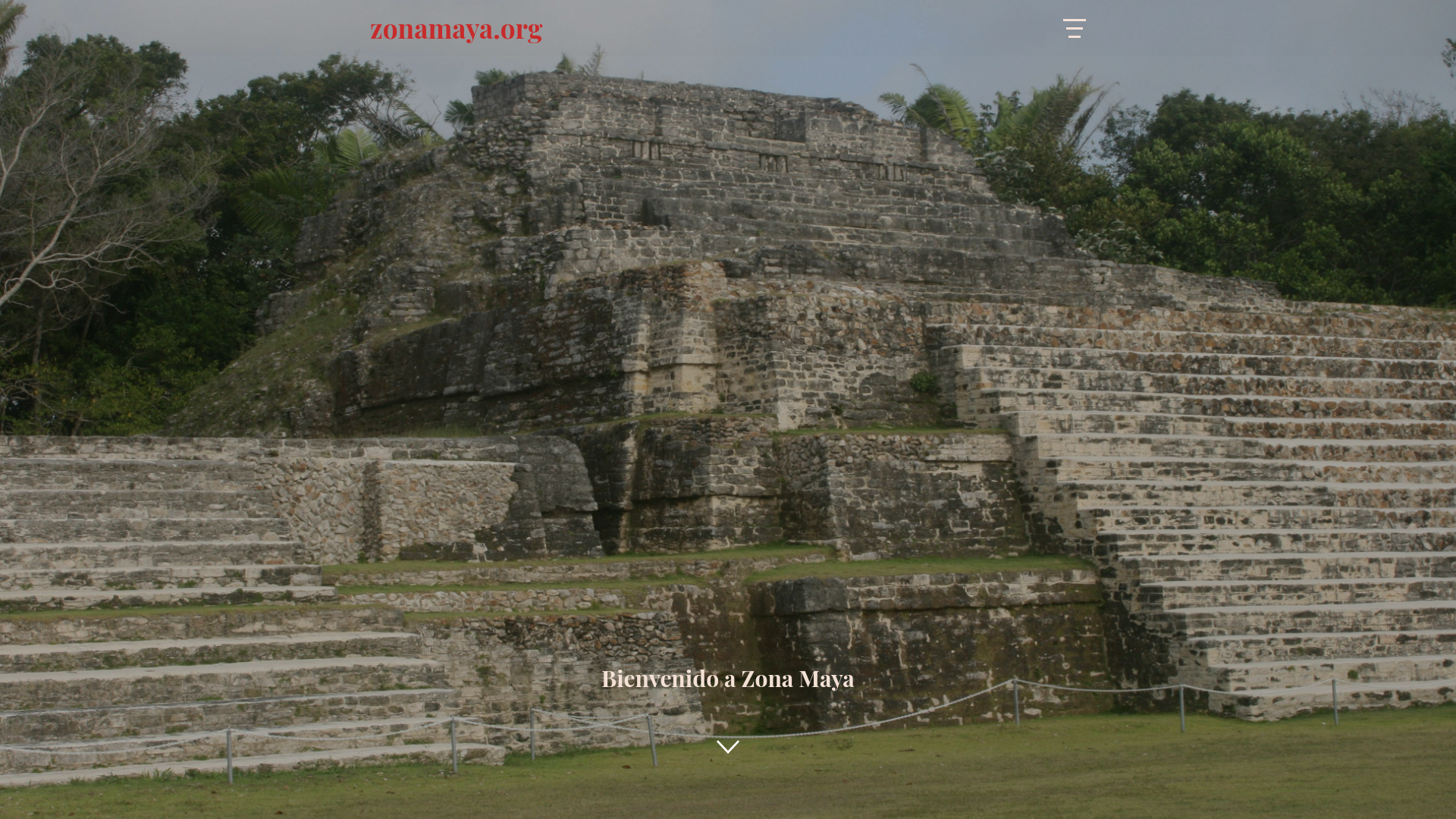 website screenshot of https://zonamaya.org/