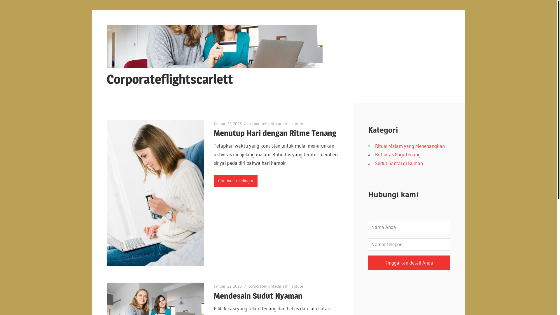website screenshot of https://corporateflightscarlett.institute/