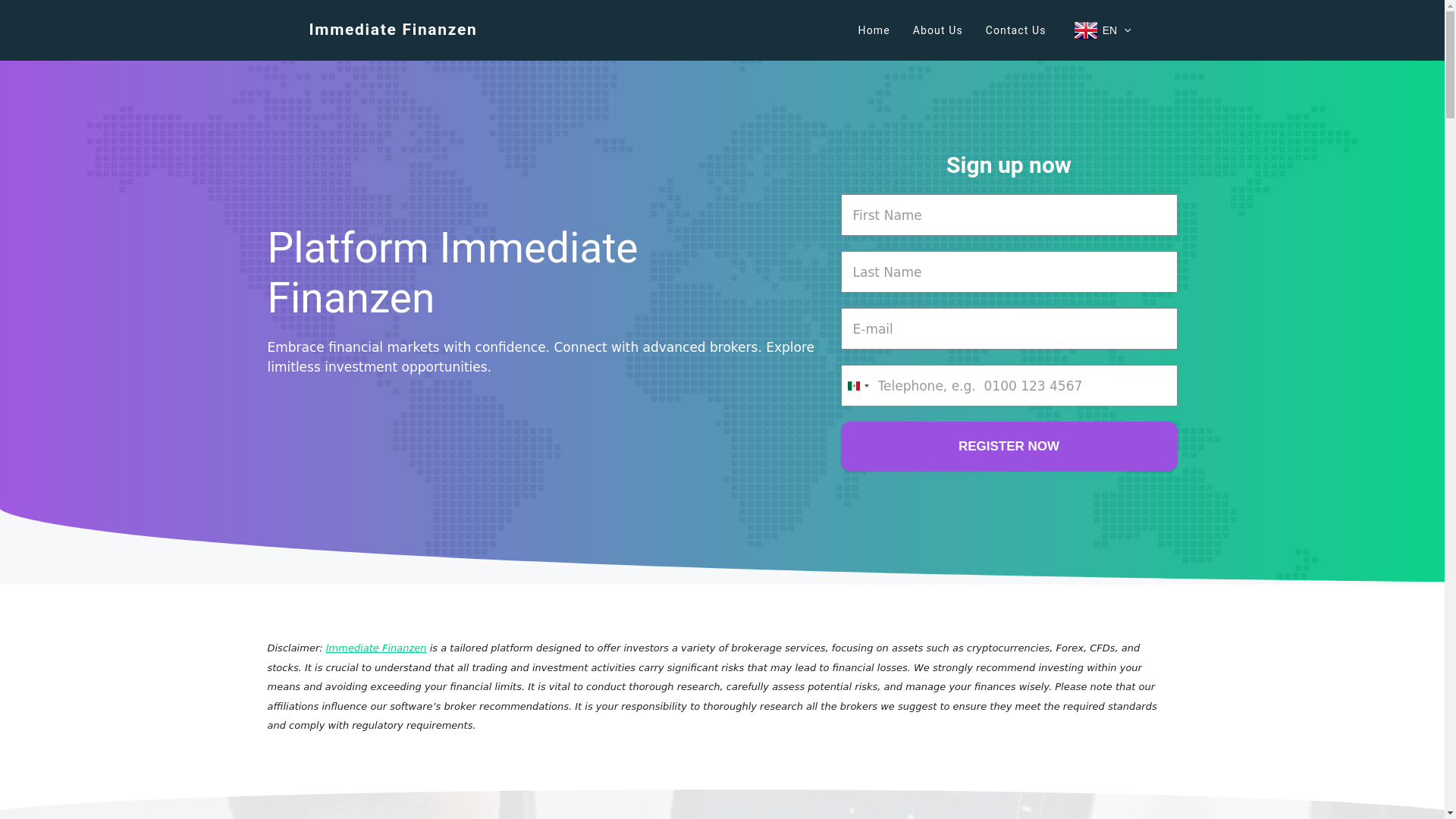 website screenshot of https://immediatefinanzen.net/