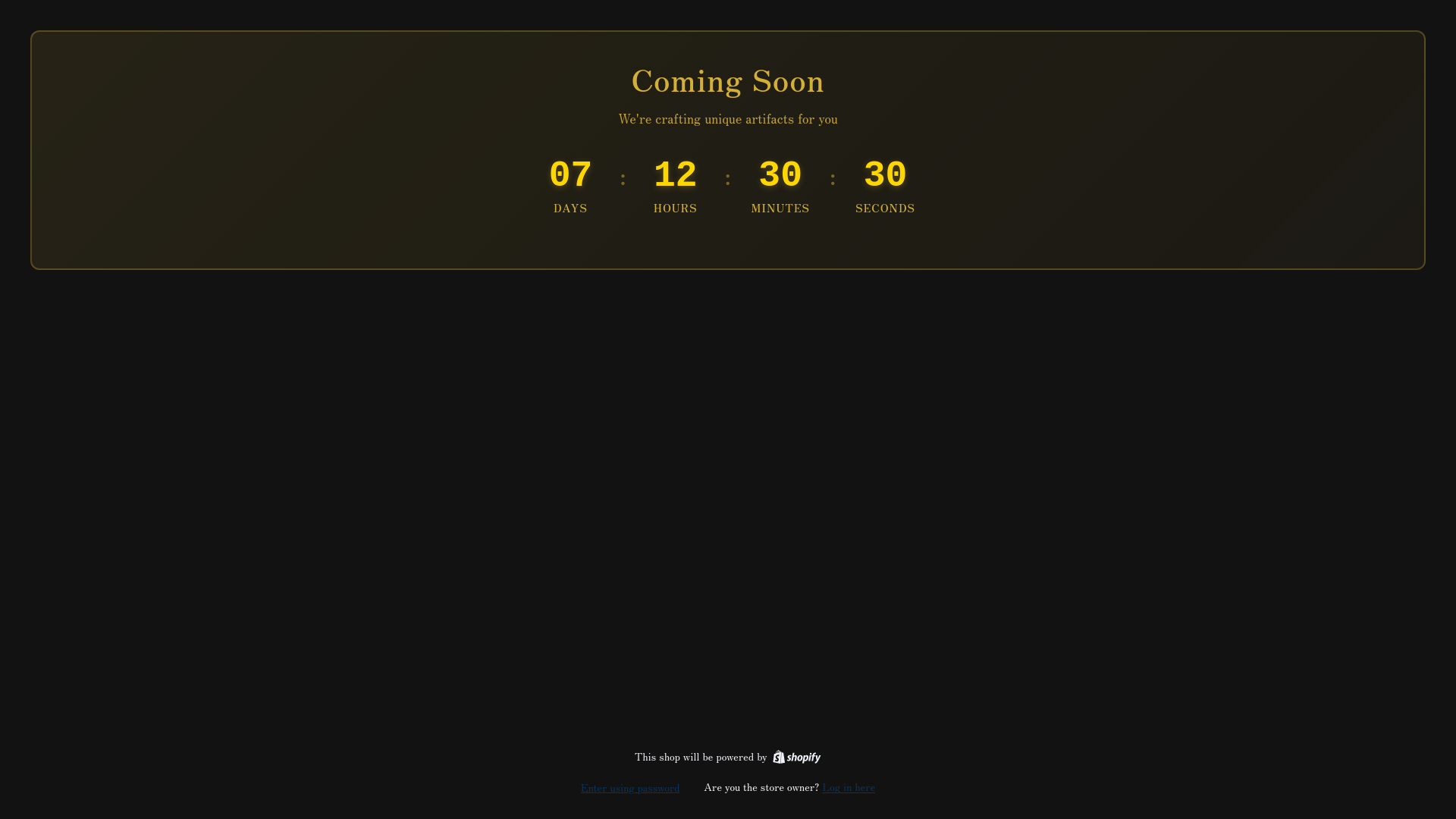 website screenshot of https://weartifacts.com/