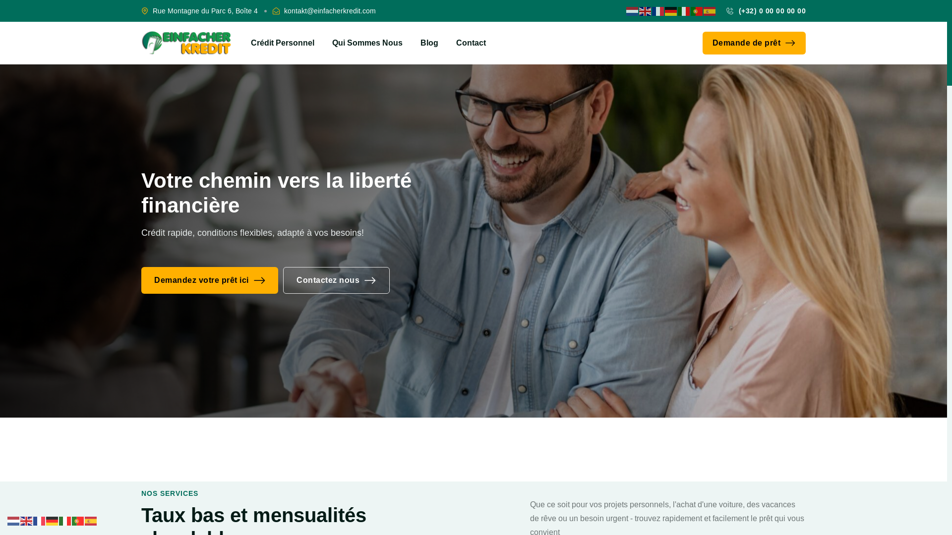 website screenshot of https://bischofkredit.com/