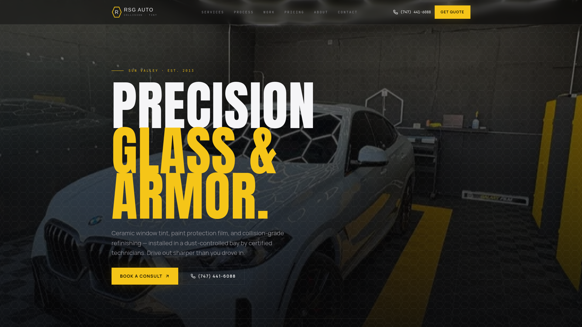 website screenshot of https://rsgautocollisioninc.com/