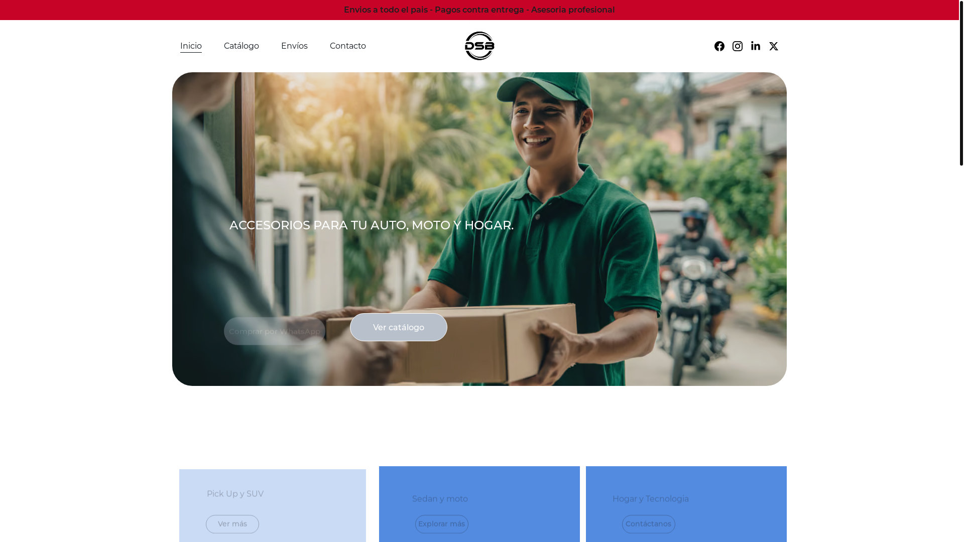 website screenshot of https://dsbaccesorios.com/