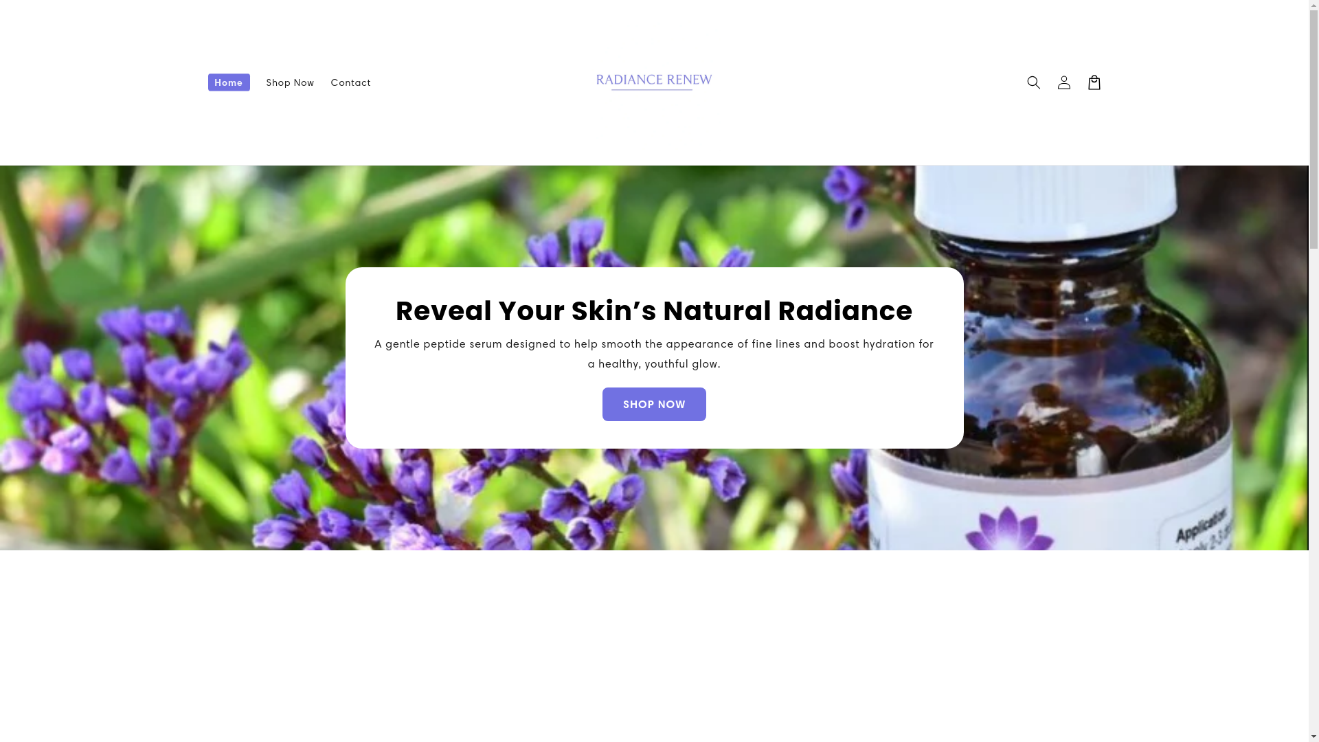 website screenshot of https://radiancerenew.store/