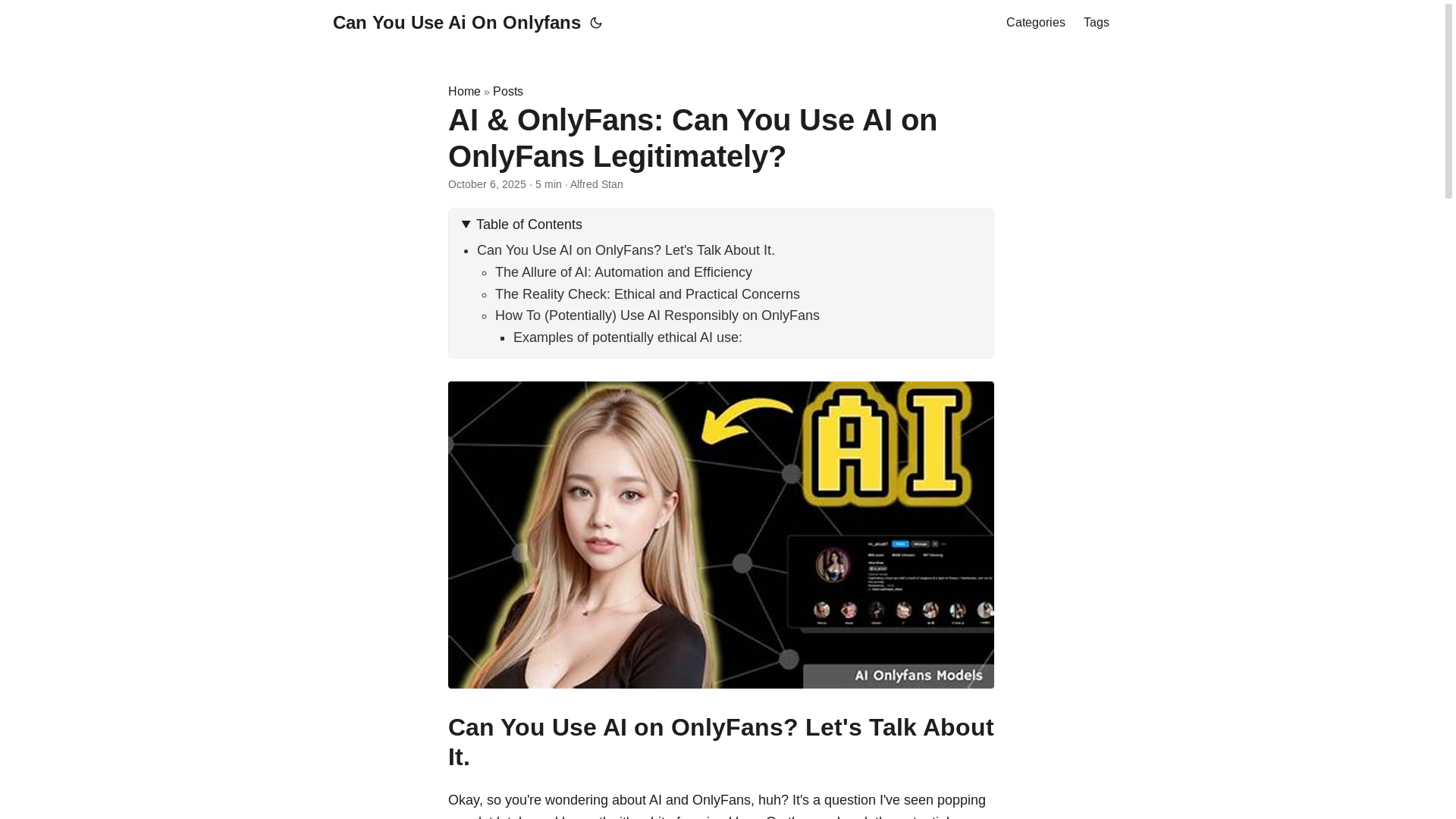website screenshot of https://can-you-use-ai-on-onlyfans.pages.dev/