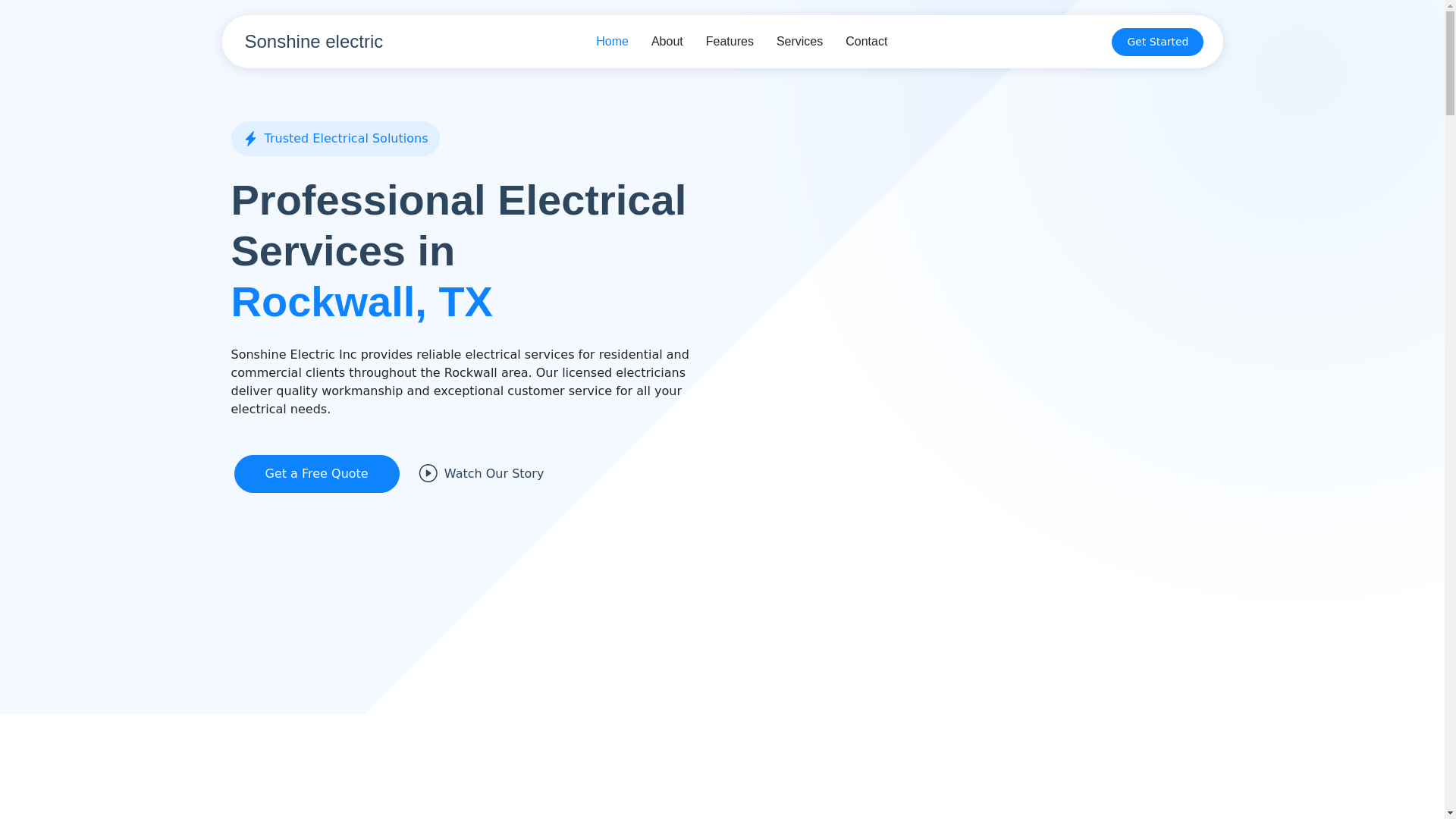 website screenshot of https://sonshine-electric.pages.dev/