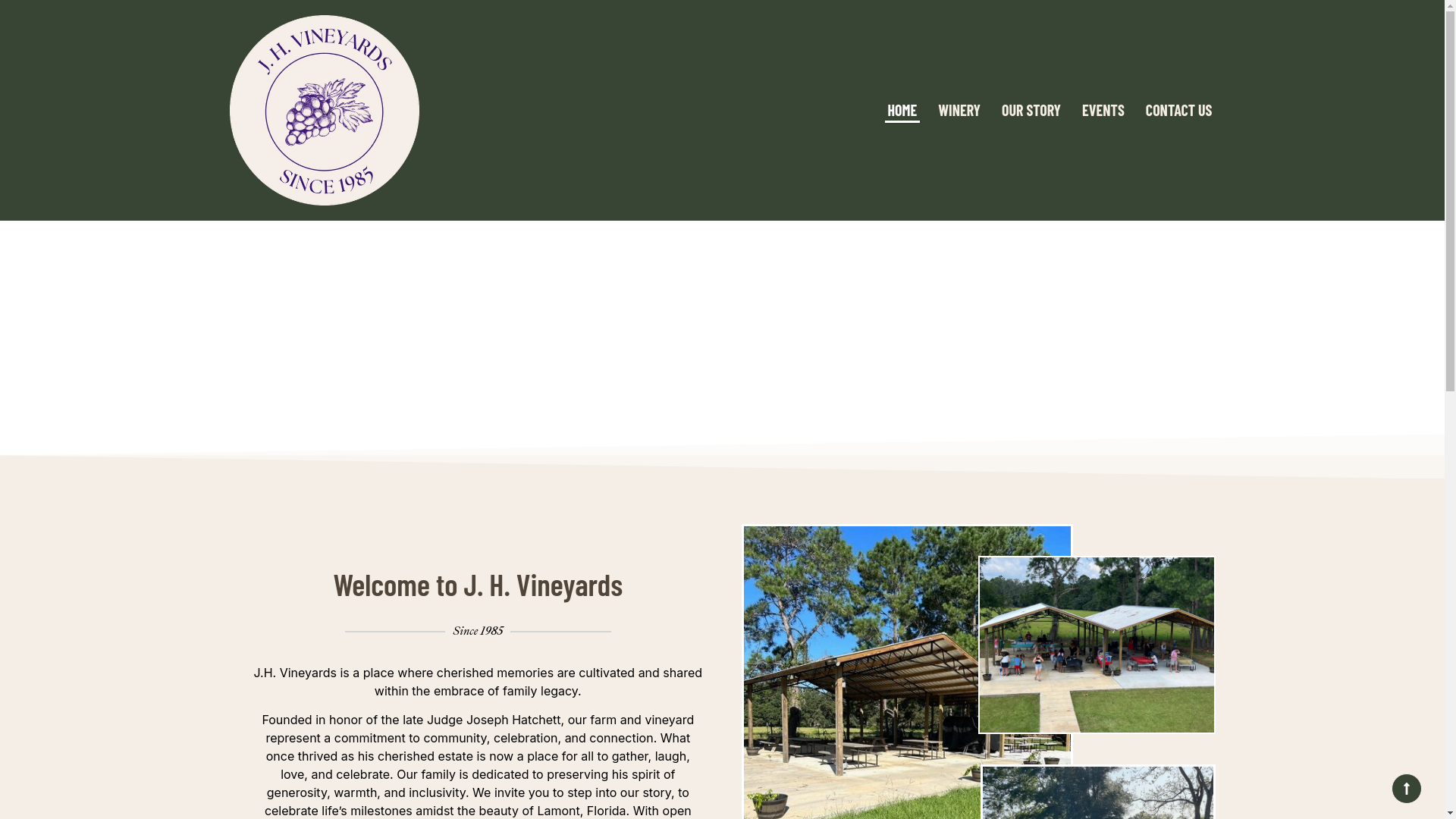 website screenshot of https://jhvineyards.xyz/
