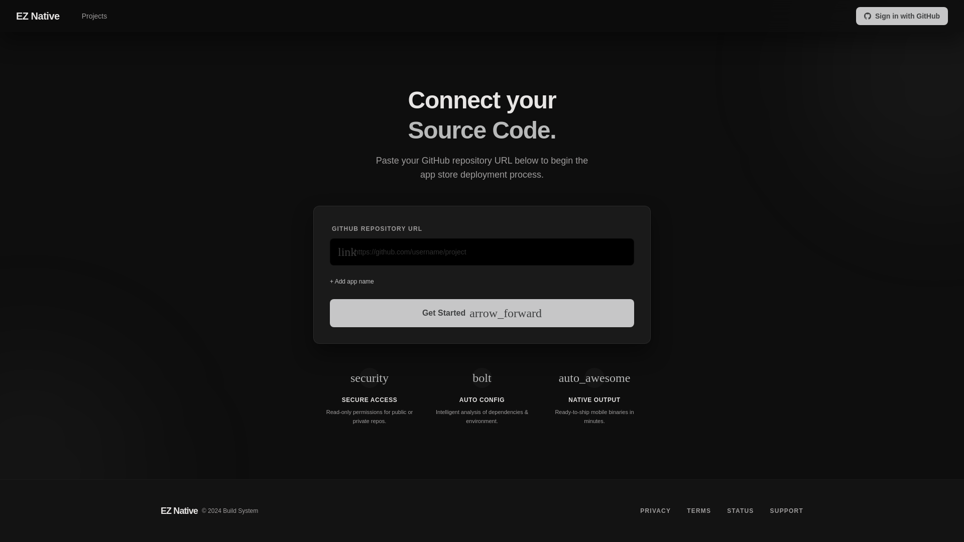 website screenshot of https://ez-native.com/