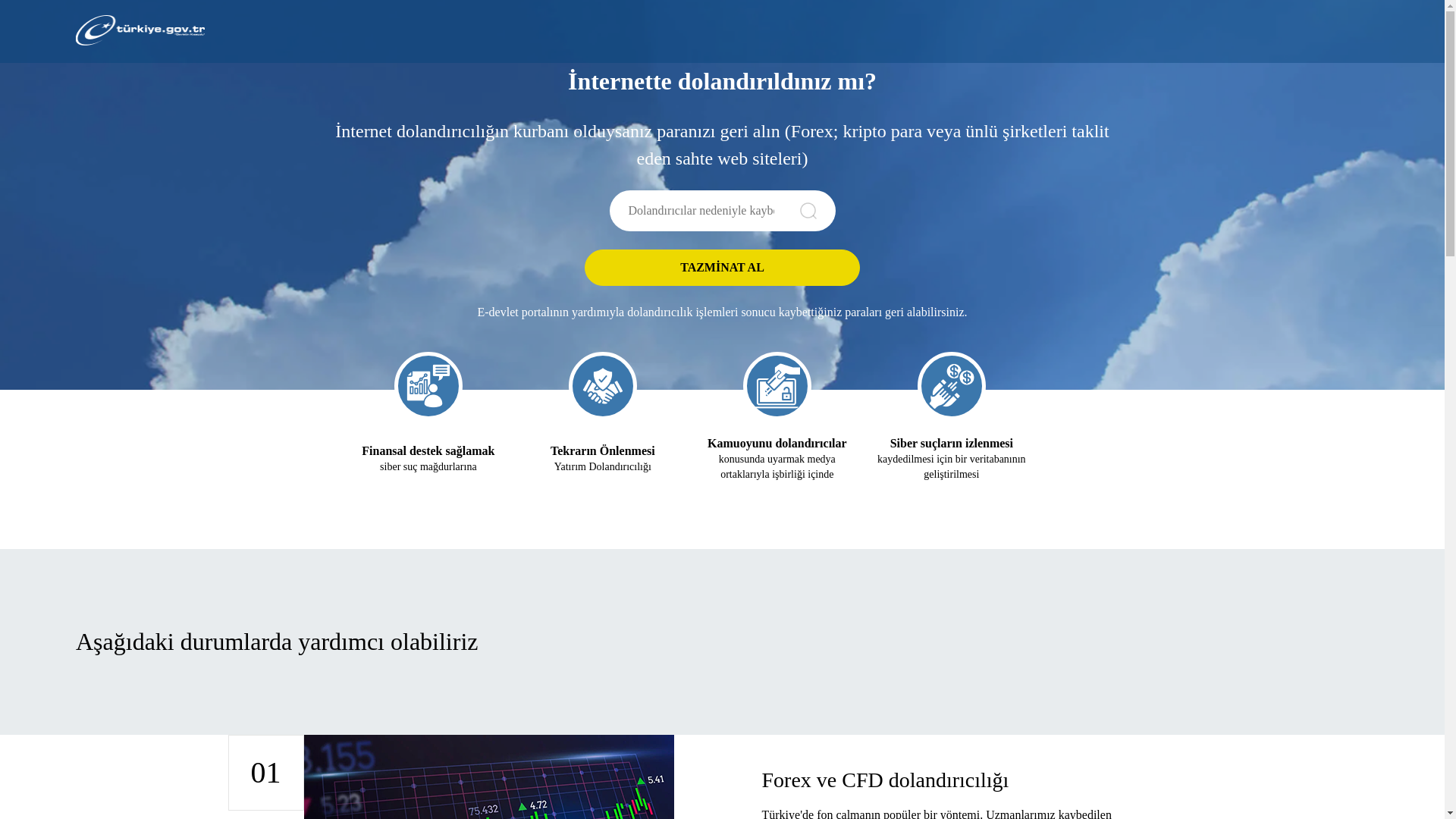 website screenshot of https://edevletdestek.space/