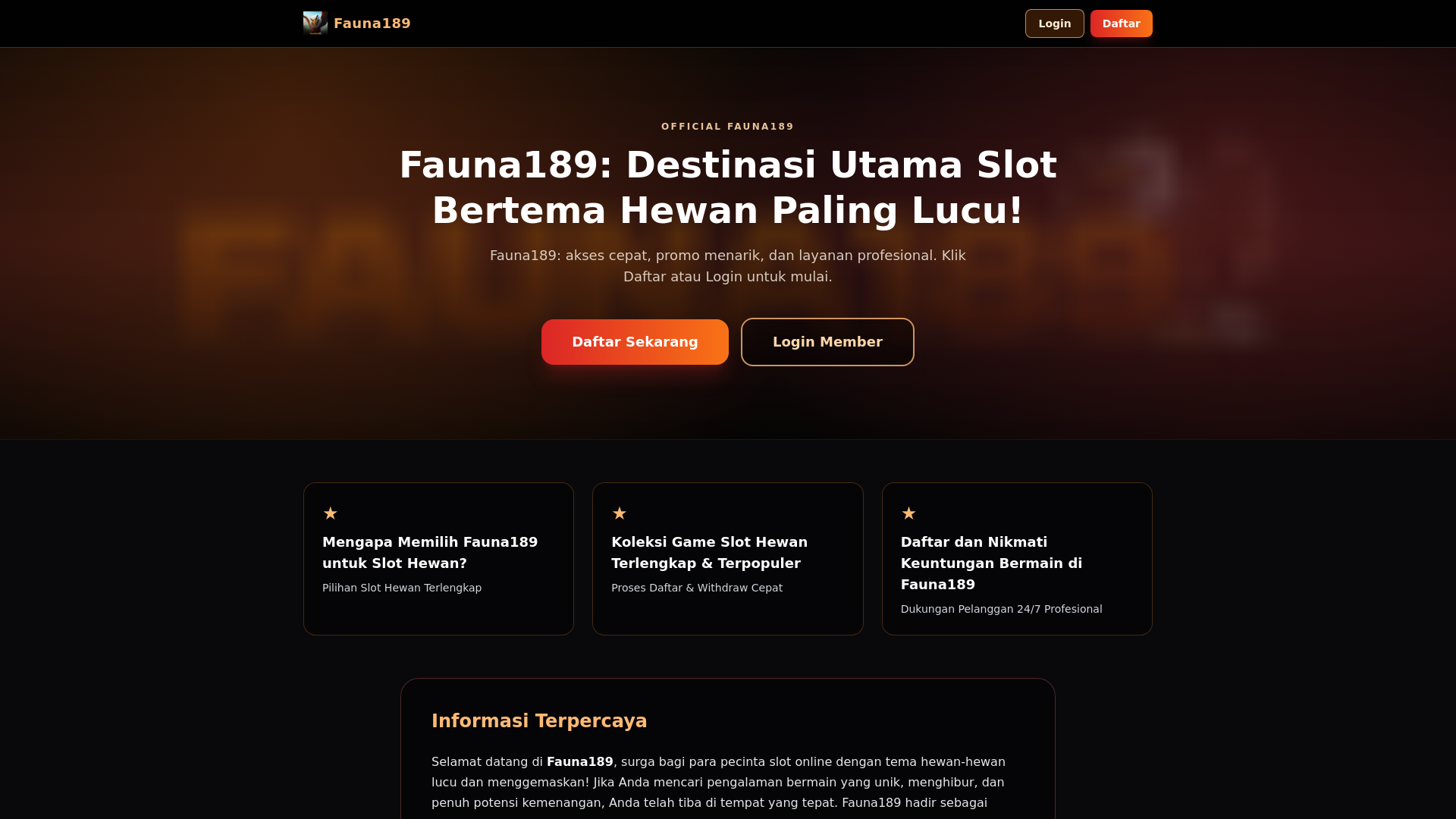 website screenshot of https://fauna189-destinasi-utama.pages.dev/